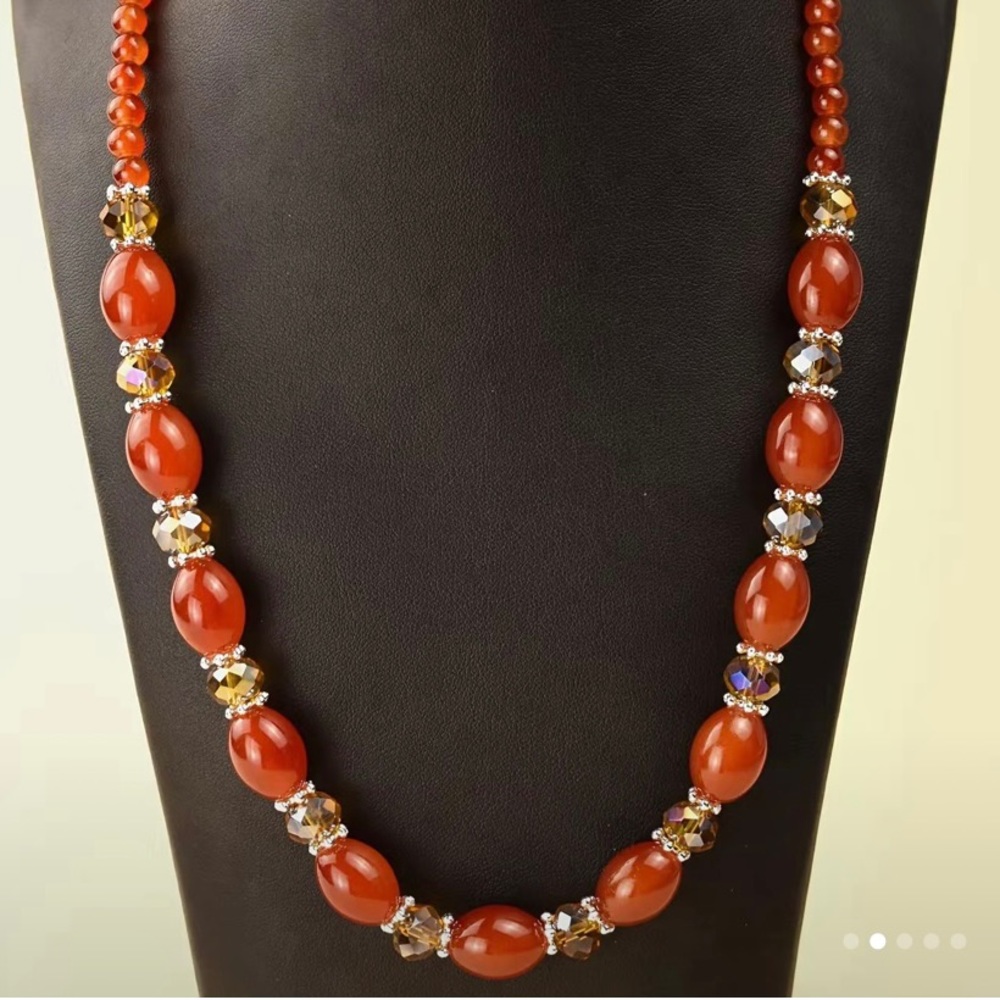 Red Glass Choker Necklace